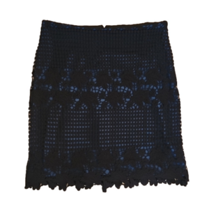 LOFT lace skirt. Dark blue and black. Size 2